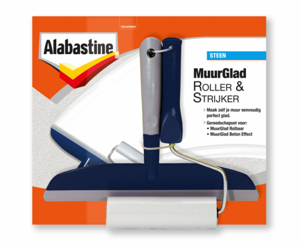 Alabastine 2-delige Muurglad Roller Set Incl. Strijker - Steen