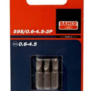 Bahco 59S/0.6-4.5-3P 1/4"Gleuf Bit 4.5mm - 25 Mm (3st)