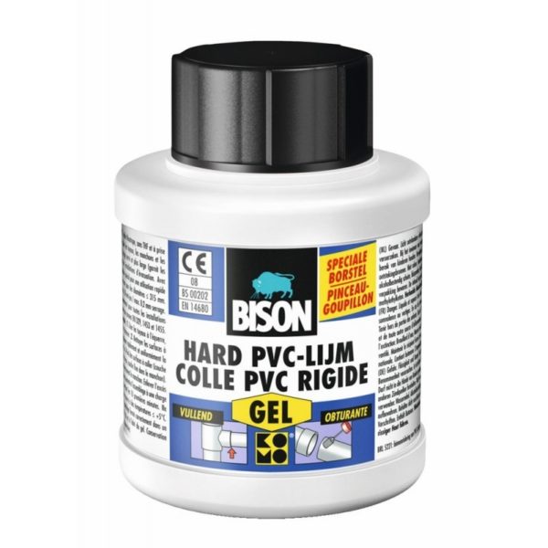 Bison hard pvc lijm gel 250 ml + kwastje