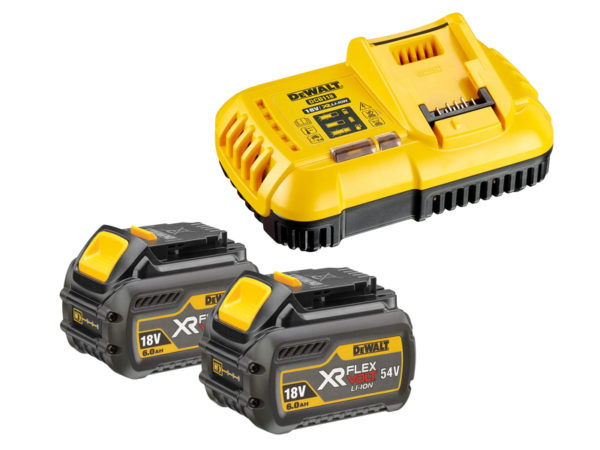 DeWALT DCB118T2 18V / 54V FlexVolt Li-Ion Accu Starterset (2x 6.0Ah) + Lader