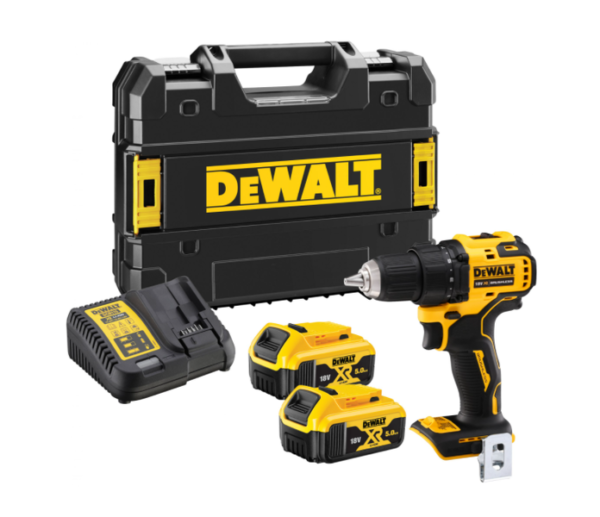 DeWALT DCD708P2T-QW 18V Li-ion XR Accu Schroef-/boormachine Set (2x 5.0Ah) In TSTAK Koffer - Koolborstelloos