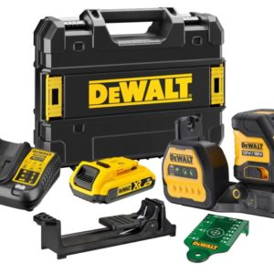 DeWALT DCE088D1G18 12V / 18V Li-ion XR Accu Zelfnivellerende Kruislijnlaser Set (1x 2.0Ah) In TSTAK Koffer - Groen