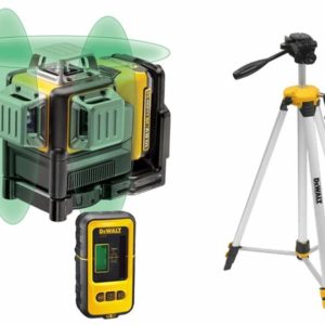 DeWALT DCE089D1GTRID 10.8V Li-Ion Accu Zelfnivellerende Kruislijnlaser Set (1x 2.0Ah Accu) In Koffer - 3 Lijnen - 30m - Groen