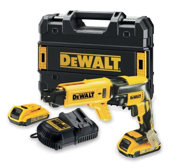 DeWALT DCF620D2K 18V Li-Ion Accu Gipsschroefmachine / Bandschroefmachine Set (2x 2.0Ah Accu) In TSTAK - Koolborstelloos - 25-57mm