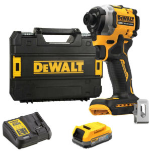 DeWALT DCF850E1T-QW - 18V Li-ion XR Ultra Compacte Accu Slagschroevendraaier Set (1x PowerStack Accu) - 3 Snelheden In TSTAK Koffer