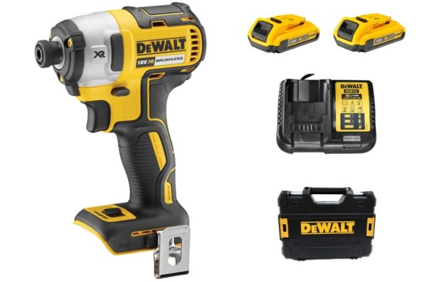 DeWALT DCF887D2 18V Li-Ion Accu Slagschroevendraaier Set (2x 2.0Ah Accu) In TSTAK - Koolborstelloos