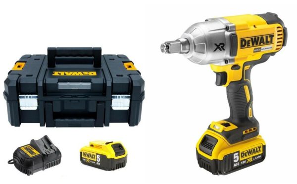 DeWALT DCF899HP2 18V Li-Ion Accu Slagmoersleutel Set (2x 5.0Ah Accu) In TSTAK - 950Nm - 1/2"- Koolborstelloos