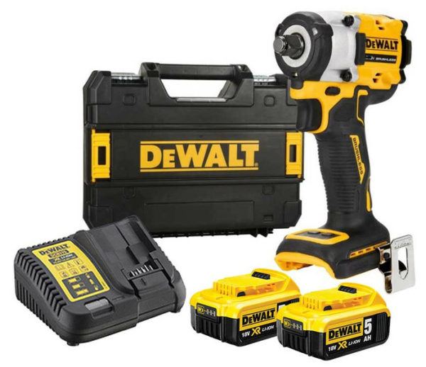 DeWALT DCF921P2T-QW 18V Li-ion XR Compacte Accu Slagsmoersleutel Set (2x 5.0Ah) Met Frictiering - 1/2"- In TSTAK Koffer