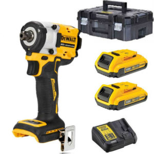 DeWALT DCF922D2T-QW 18V Li-ion XR Compacte Accu Slagsmoersleutel Set (2x 2.0Ah) Met 1/2"Pinaansluiting - In TSTAK Koffer