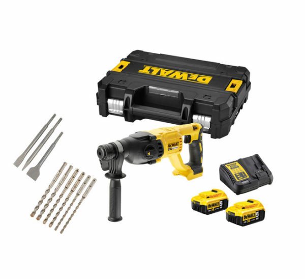 DeWALT DCH133P2X 18V Li-Ion Accu SDS-plus Combihamer Set (2x 5.0Ah Accu) In TSTAK - 2