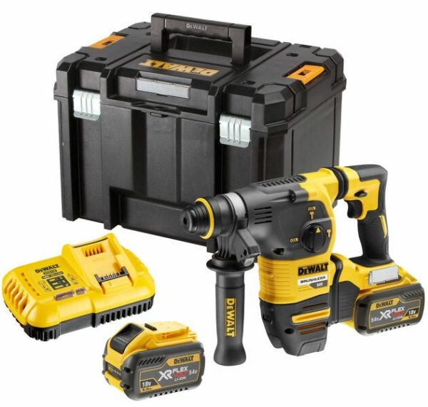 DeWALT DCH333X2 18V / 54V Li-Ion XR Flexvolt Accu SDS-plus Combihamer Set (2x 9.0Ah Accu) In TSTAK - 3