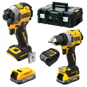 DeWALT DCK2050E2T-QW 18V Li-ion XR GR3 Accu Klopboormachine (DCD805E2T-GB)&Accu Slagschroevendraaier (DCF850E2T-GB) Combiset (2x POWERSTACK) In TSTAK Koffer