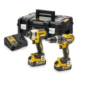 DeWALT DCK266P2T 18V Li-Ion Accu Klopboor-/schroefmachine (DCD796) Slagschroevendraaier (DCF887) Combiset (2 X 5.0Ah Accu) In TSTAK Koffer