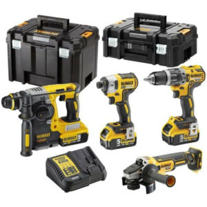 DeWALT DCK422P3T 18V Li-ion Accu 4-delige Combiset (3x 5.0Ah Accu) In 2 TSTAK Koffers