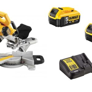 DeWALT DCS365P2 18V Li-Ion Accu Afkortzaag Set (2x 5