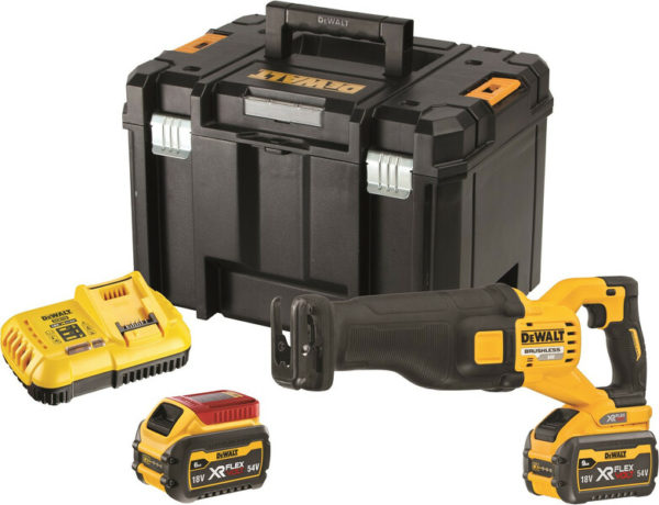 DeWALT DCS389X2-QW 54V Li-ion FlexVolt Accu Reciprozaag Set (2x 9.0Ah) In TSTAK Koffer