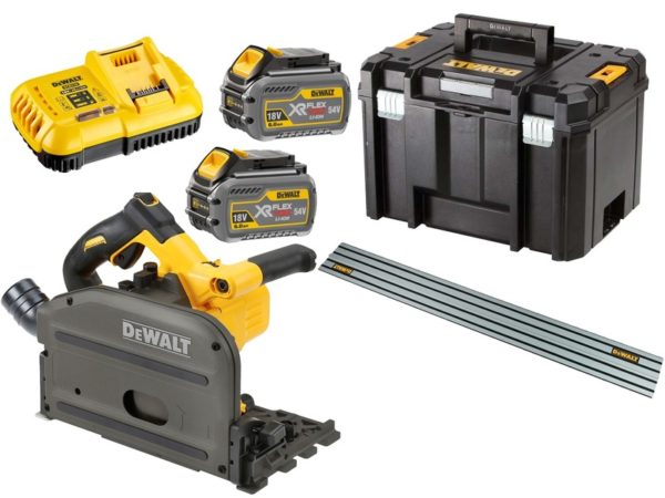 DeWALT DCS520T2R 18V / 54V XR FlexVolt Li-Ion Accu Invalzaag Incl. Geleiderail Set (2x 6