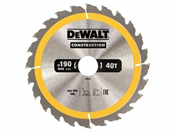 DeWALT DT1945 Cirkelzaagblad - 190 X 30 X 40T - Hout En Non-ferro Metaal