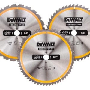 DeWALT DT1964 3 Delige Cirkelzaagbladen Set - 305 X 30 X 24t / 48t / 60t - Hout