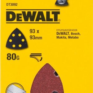 DeWALT DT3092 Deltaschuurpapier - K80 - 93mm (10st)