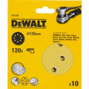 DeWALT DT3105 Schuurschijf - K120 - 125mm (10st)