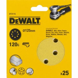 DeWALT DT3115 Schuurschijf - K120 - 125mm (25st)