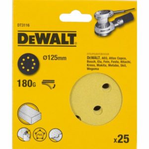 DeWALT DT3116 Schuurschijf - K180 - 125mm (25st)