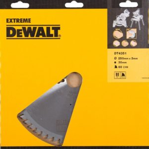 DeWALT DT4351 Extreme Cirkelzaagblad - 250 X 30 X 60T - Hout