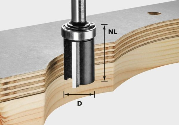 Festool 491028 Kantenfrees HW Schacht - 8mm