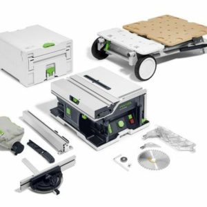 Festool CSC SYS 50 EBI-Basic-Set 36V (2x18V) Accu Tafelcirkelzaag Body Incl. Onderstel En Accessoires - 168mm