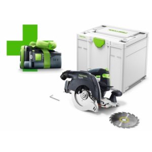 Festool HKC 55 EB-Basic 18V Li-Ion Accu Pendelkapzaag In Systainer - Met 5.0Ah Accu