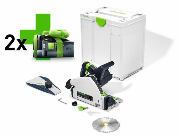 Festool TSC 55 KEB-Basic 18V Li-Ion Accu Invalcirkelzaag In Systainer - Met 2x 5