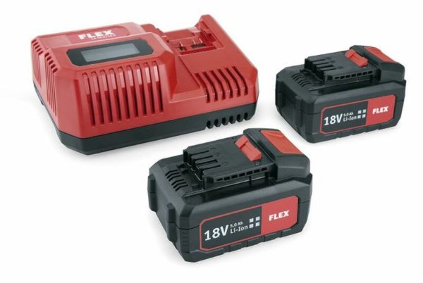 Flex 491.349 18V Li-ion Accu Power Set 55 R (2x 5.0Ah) + Lader