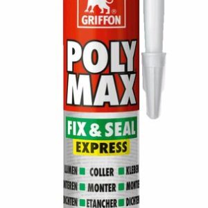 Griffon 6150452 Poly Max Fix&Seal Express Montagelijm-/afdichtingskit - Transparant - Koker - 300gr