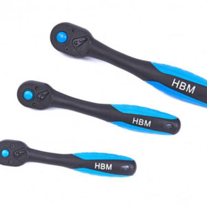 HBM 3/8"PROFI PREMIUM ratel 72-tands BLAUW / ZWART