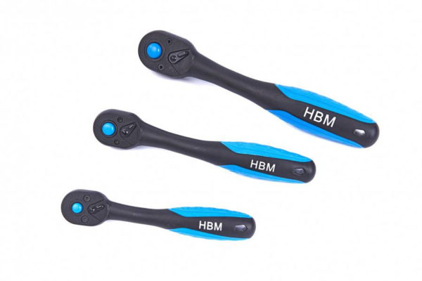 HBM 3/8"PROFI PREMIUM ratel 72-tands BLAUW / ZWART