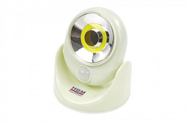 HBM 3Watt COB LED lamp met Sensor 220 Lumen op batterijen