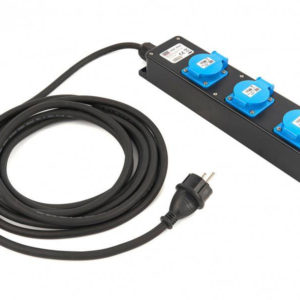 HBM PROFI IP44 stekkerdoos met 5 meter kabel 3 x 1