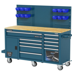 HBM gereedschapswagen / werkbank 158 cm BLAUW