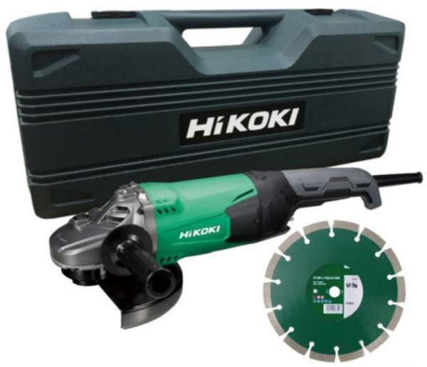 HiKOKI G23SW2WWZ Haakse Slijper Incl. Diamantzaagblad In Koffer - 2200W - 230mm