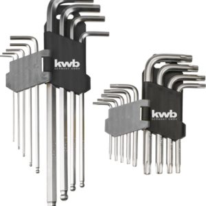 KWB Stiftsleutelset zeskant/torx 18-delig