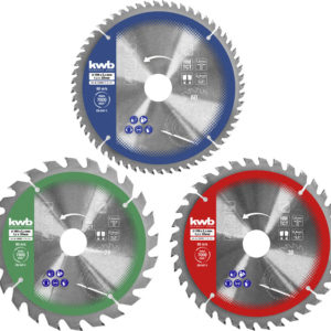 KWB Zaagblad Set 250 x 30 mm 40/60/80Tands