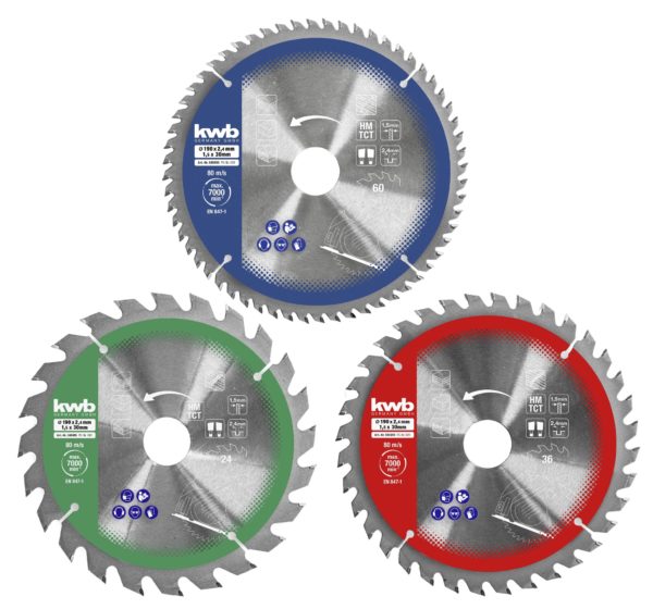 KWB Zaagbladset 160 x 25/20/16 mm 18/30/40Tands