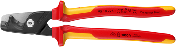 Knipex 95 18 225 Kabelschaar Stepcut XL Met Getrapte Snijrand - 120mm - VDE - Meer Componenten Grip