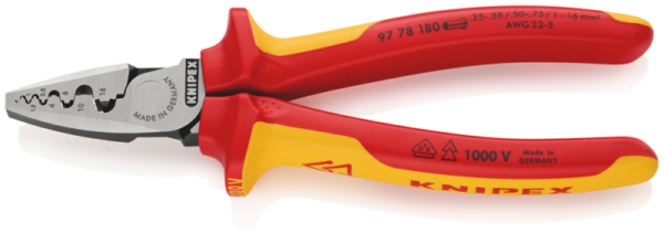 Knipex 9778180 Krimptang Voor Adereindhulzen - 180mm