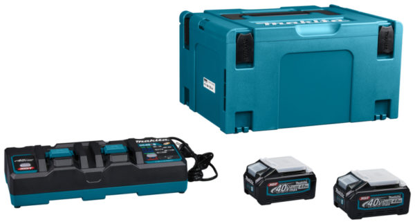 Makita 191U00-8 40V XGT Li-Ion Accu Starterset (2x 4.0Ah) + Duolader In Mbox