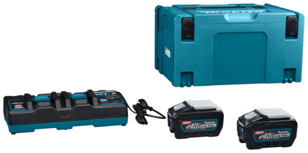 Makita 191U13-9 40V XGT Li-Ion Accu Starterset (2x 5.0Ah) + Duolader In Mbox