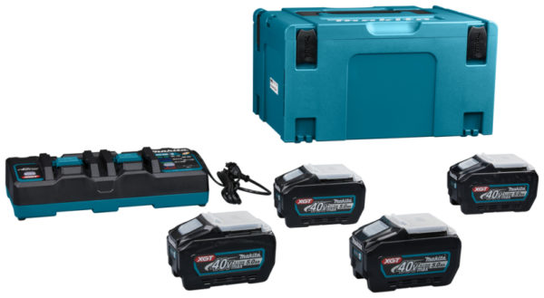 Makita 191U42-2 40V XGT Li-Ion Accu Starterset (4x 5.0Ah) + Duolader In Mbox