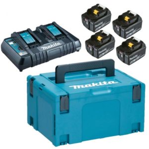 Makita 197626-8 18V Li-Ion Accu Starterset (4x 5.0Ah) + Duolader In Mbox