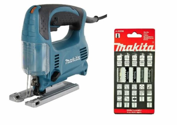 Makita 4329 + A-86898 Decoupeerzaag Body - 5-delige Decoupeerzaagbladset